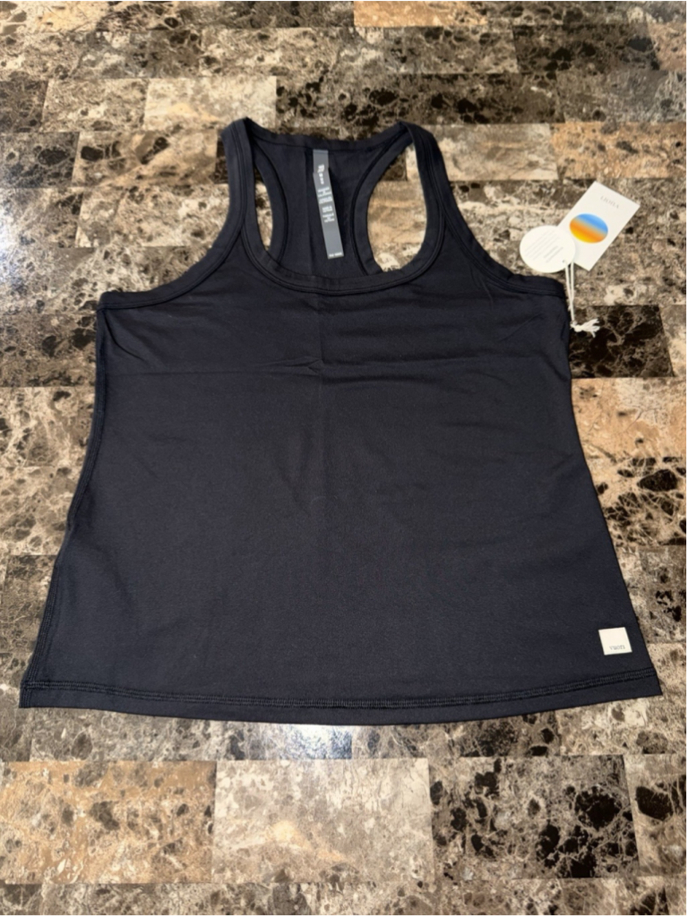 VUORI LUX RACERBACK TANK SLEEVELESS BLACK COLOR SIZE MEDIUM